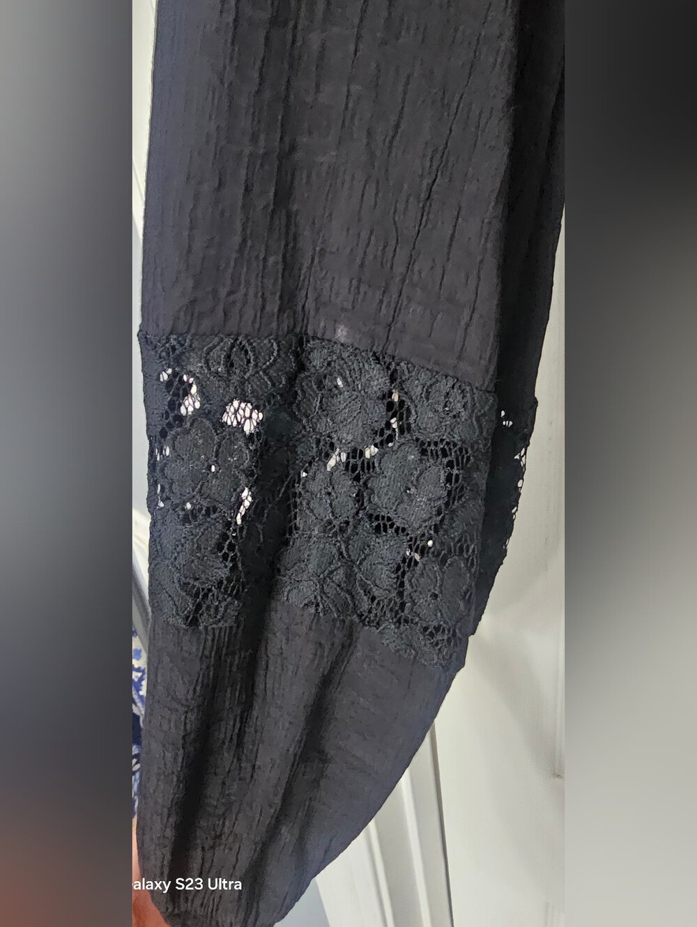 NWOT Promesa "Romance Me" Lace Smocked Peasant Top in Black - Boho Cottagecore M - Picture 6 of 12
